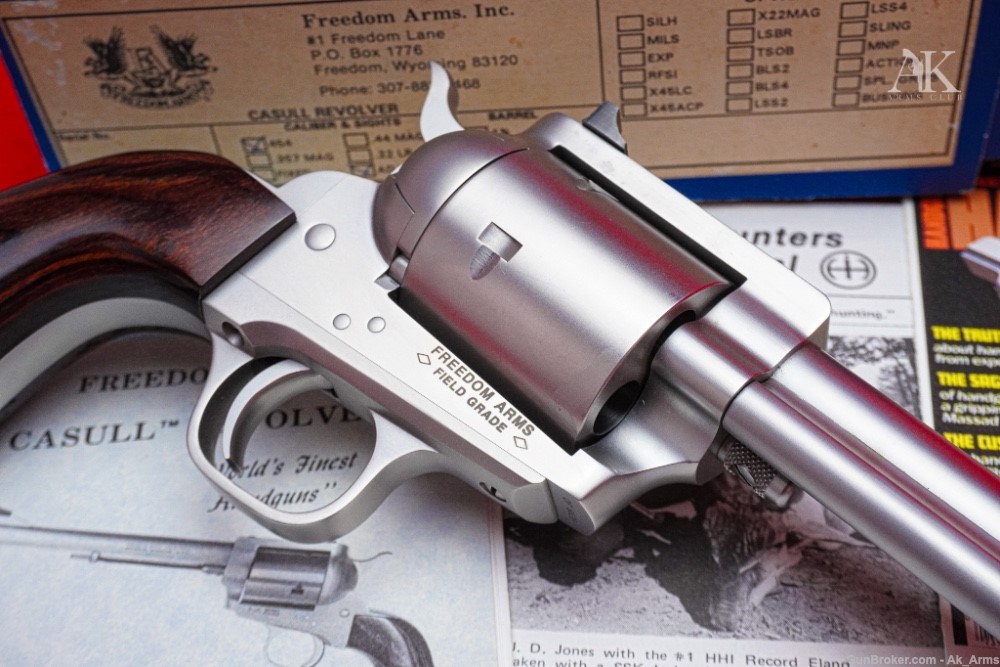 RARE Freedom Arms 454 Casual Revolver Stainless 7.5" In Box Collector!-img-6
