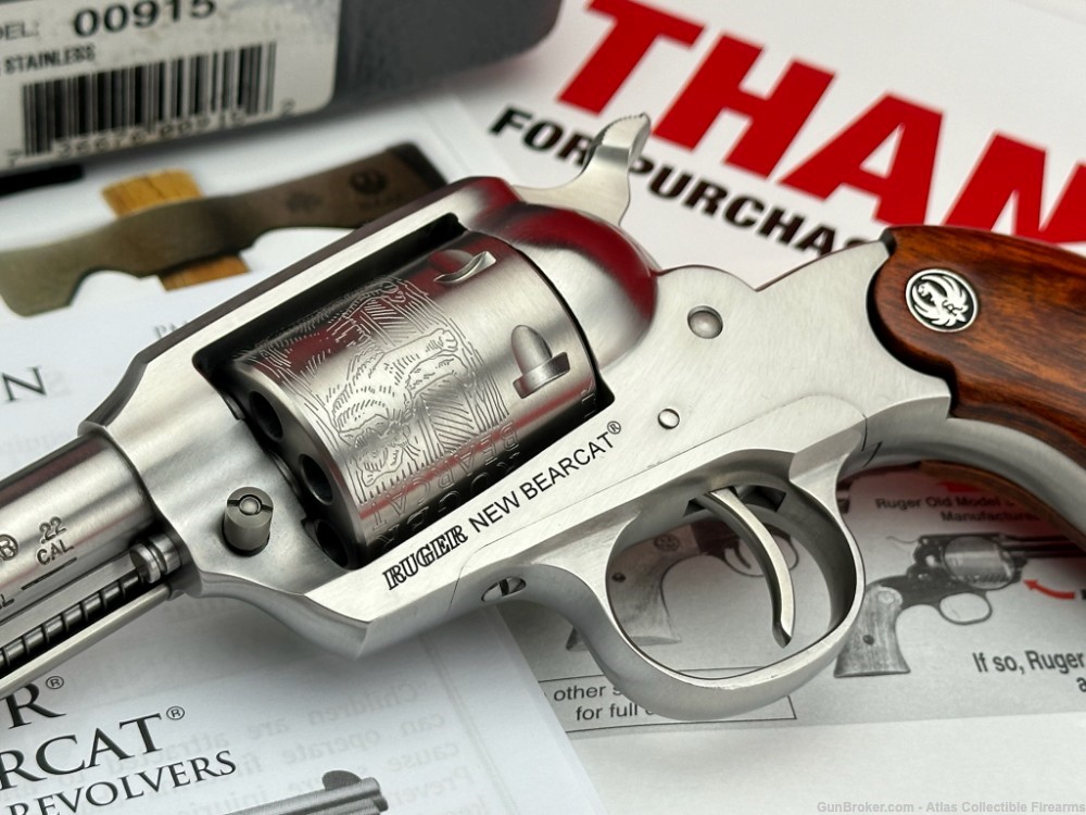 2016 Ruger BearCat 3" Stainless .22LR *LIPSEY EXCLUSIVE ENGRAVED* NIB!-img-3