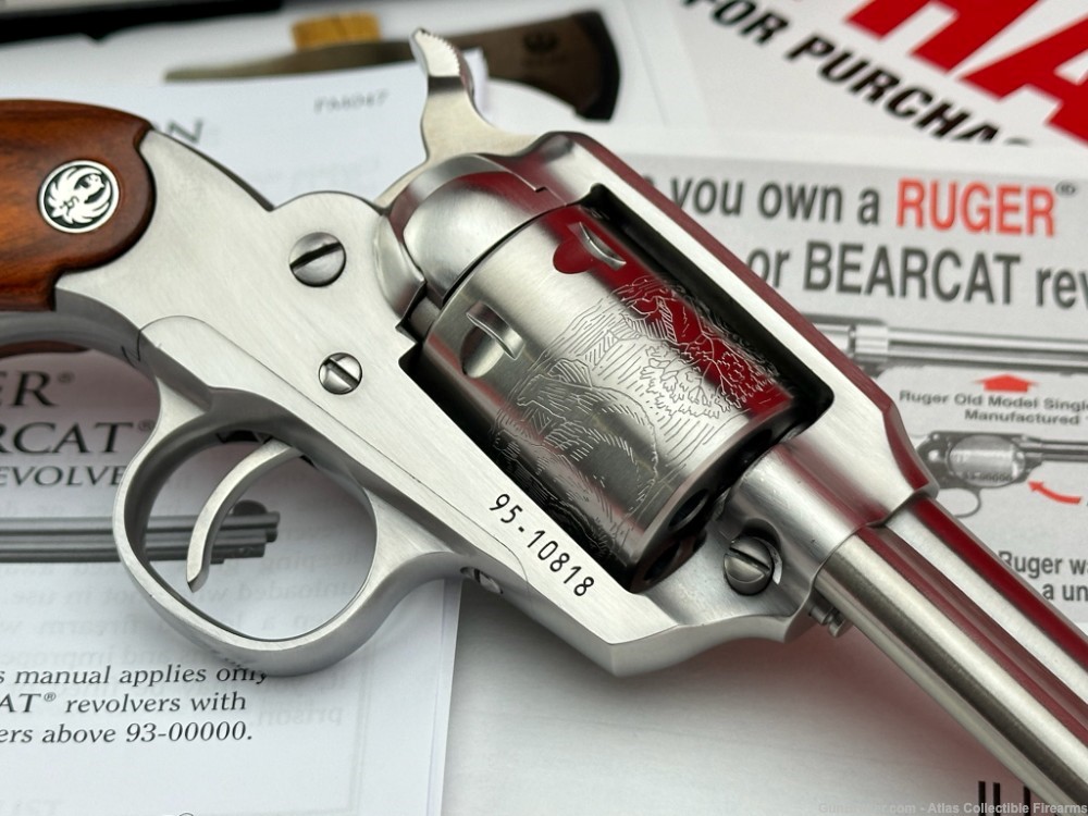 2016 Ruger BearCat 3" Stainless .22LR *LIPSEY EXCLUSIVE ENGRAVED* NIB!-img-7