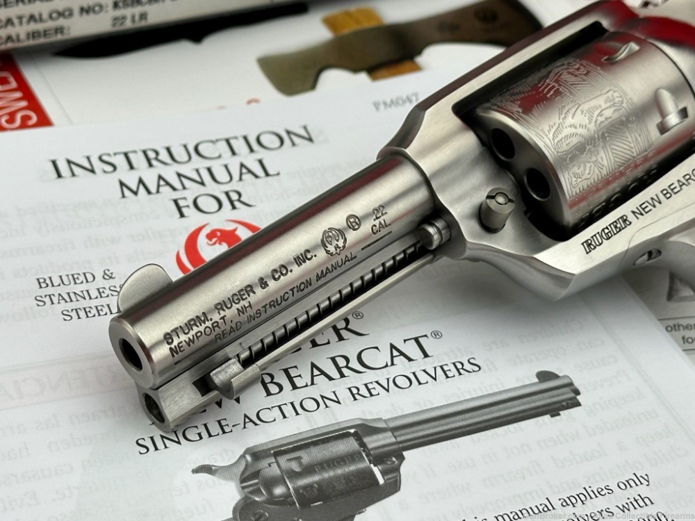 2016 Ruger BearCat 3" Stainless .22LR *LIPSEY EXCLUSIVE ENGRAVED* NIB!-img-2