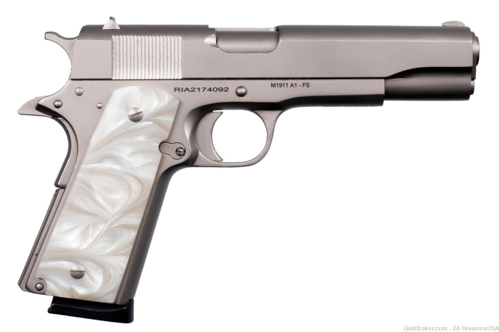 Rock Island M1911-A1 - 45ACP - 5" Barrel - Nickel - CA Compliant -img-0