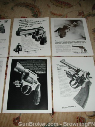7 ORIGINAL S&W 1960s Model Introduction Flyers-img-1