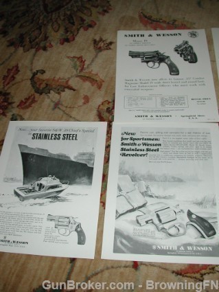 7 ORIGINAL S&W 1960s Model Introduction Flyers-img-2
