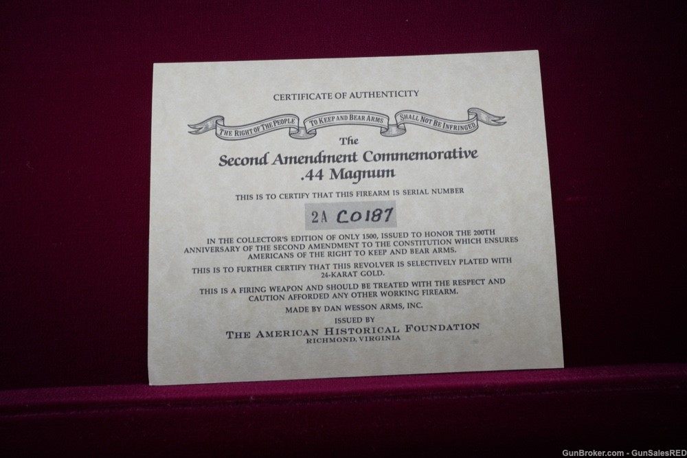 *LIMITED EDITION*Dan Wesson 44 MAG *2nd Amendment Commemorative!*-img-4