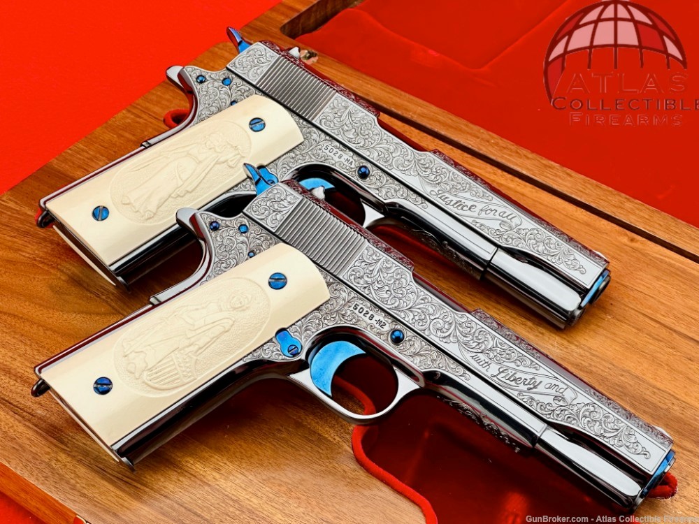 THE FINEST!  1967 Matched Colt 1911 Set |*MARK SWANSON MASTER ENGRAVED*|-img-0