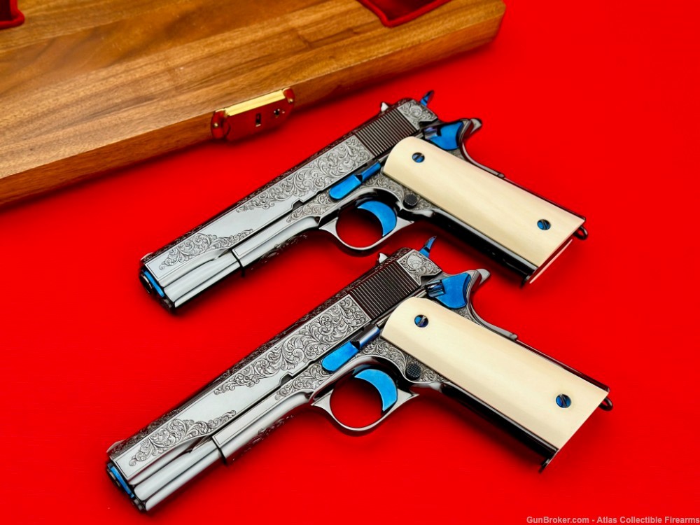 THE FINEST!  1967 Matched Colt 1911 Set |*MARK SWANSON MASTER ENGRAVED*|-img-15