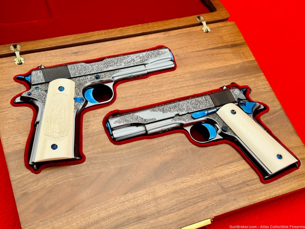 THE FINEST!  1967 Matched Colt 1911 Set |*MARK SWANSON MASTER ENGRAVED*|-img-2