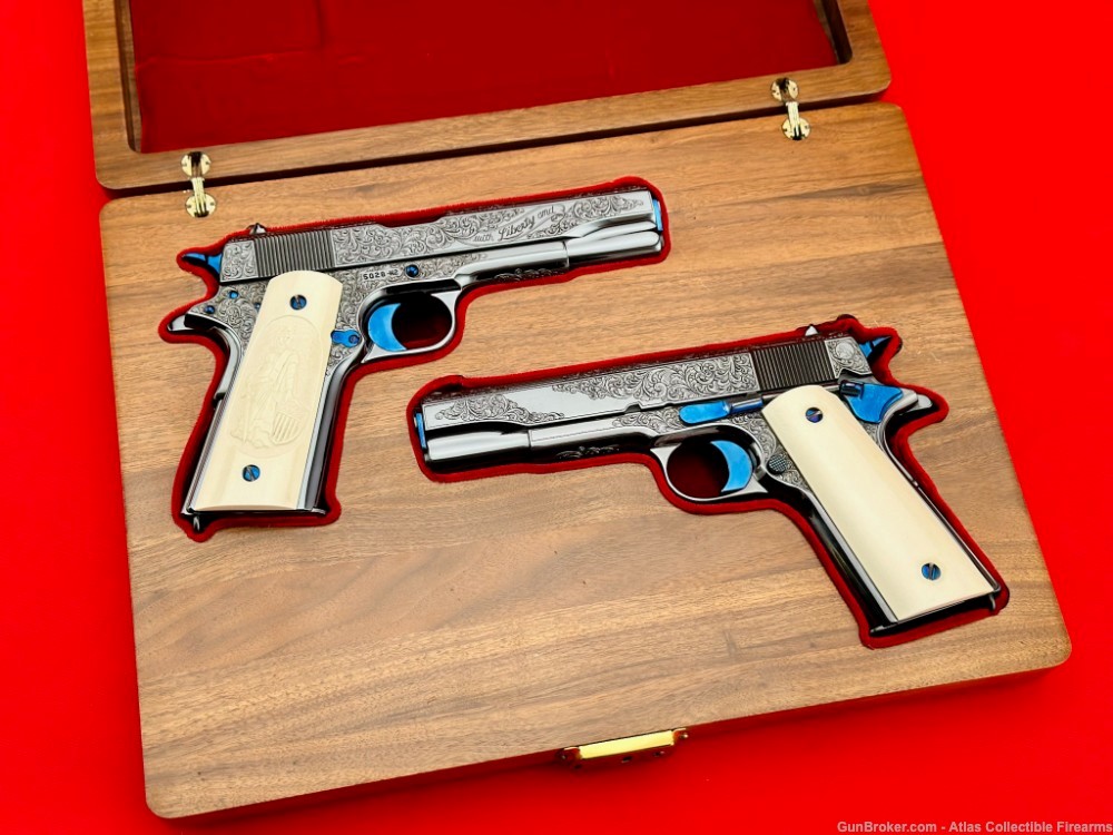 THE FINEST!  1967 Matched Colt 1911 Set |*MARK SWANSON MASTER ENGRAVED*|-img-47