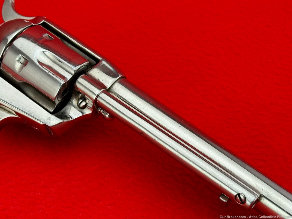 RARE 1ST GEN 1916 Colt SAA 7 1/2" Nickel |*EARLY .22LR RIMFIRE CONVERSION*|-img-8