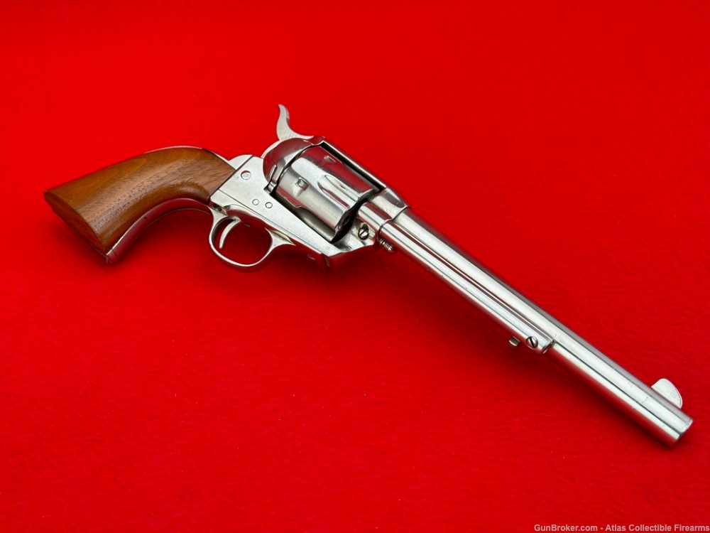 RARE 1ST GEN 1916 Colt SAA 7 1/2" Nickel |*EARLY .22LR RIMFIRE CONVERSION*|-img-6