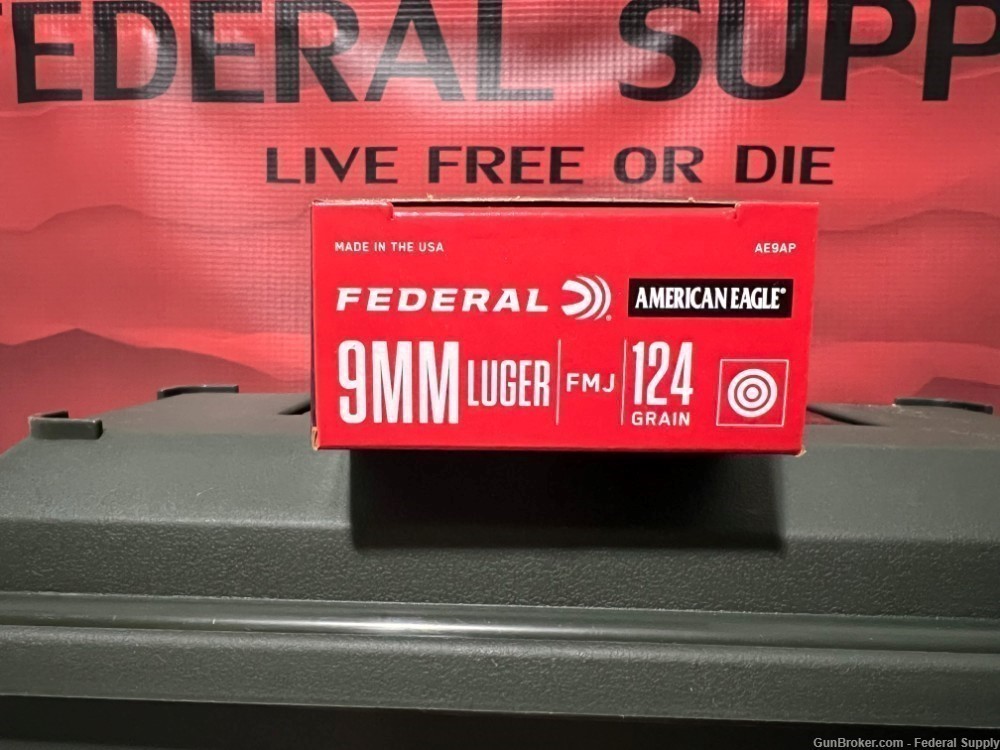 9MM Ammo 9MM-Ammo Federal 9mm 124GR-img-1