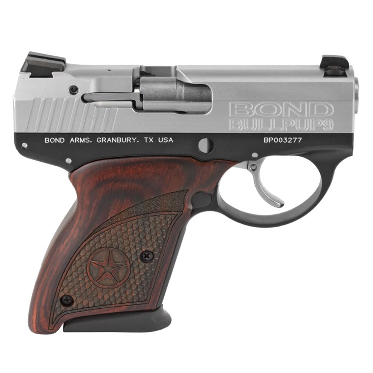BOND ARMS Bullpup 9mm 3.35in 7rd Semi-Auto Pistol w/Rosewood Grip BULLPUP9-img-1
