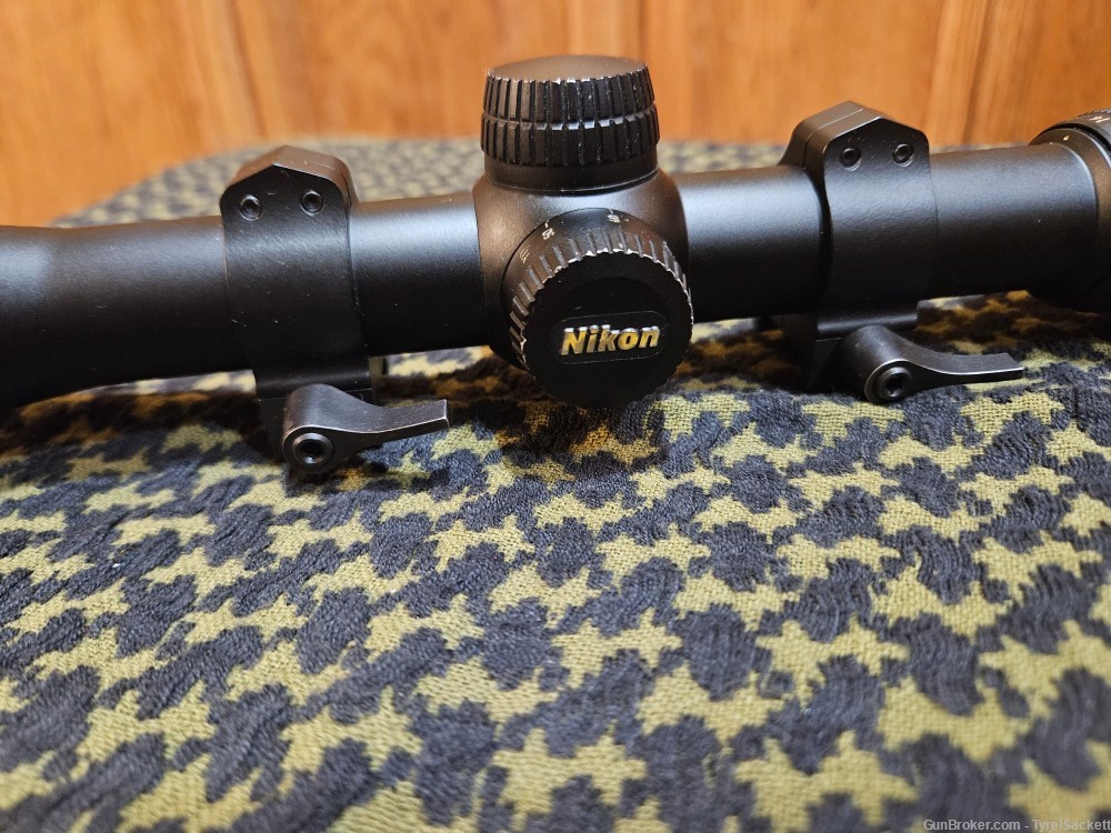 Nikon Buckmasters 4.5-14 x40mm. Side Focus. Mil Dot reticle.  Warne rings. -img-1