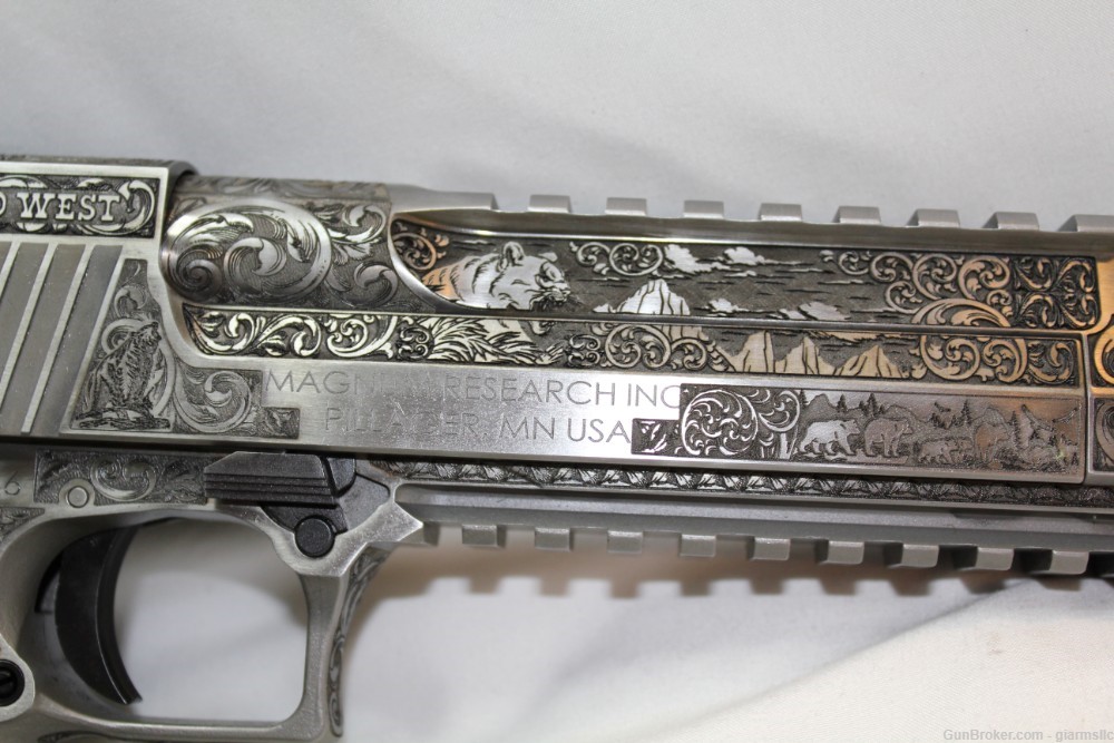 Rare Custom Engraved Desert Eagle DE50SRMB Mark XIX .50AE Wild West EDITION-img-11