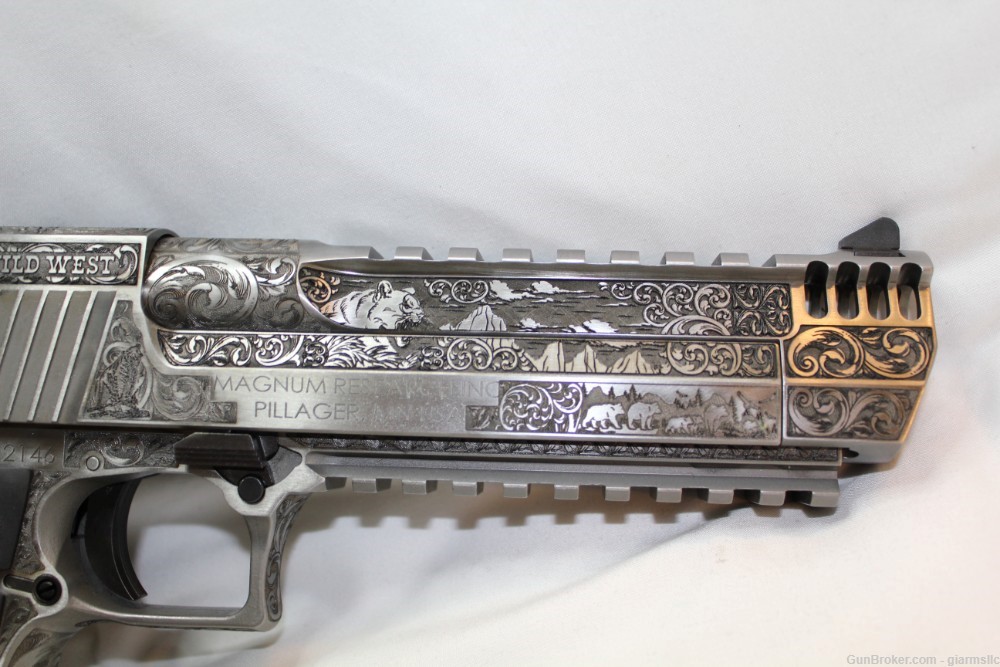 Rare Custom Engraved Desert Eagle DE50SRMB Mark XIX .50AE Wild West EDITION-img-15