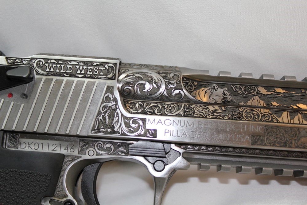 Rare Custom Engraved Desert Eagle DE50SRMB Mark XIX .50AE Wild West EDITION-img-12