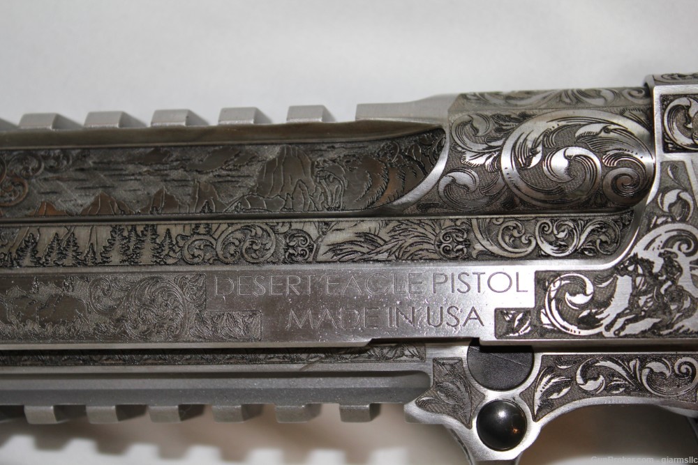 Rare Custom Engraved Desert Eagle DE50SRMB Mark XIX .50AE Wild West EDITION-img-3