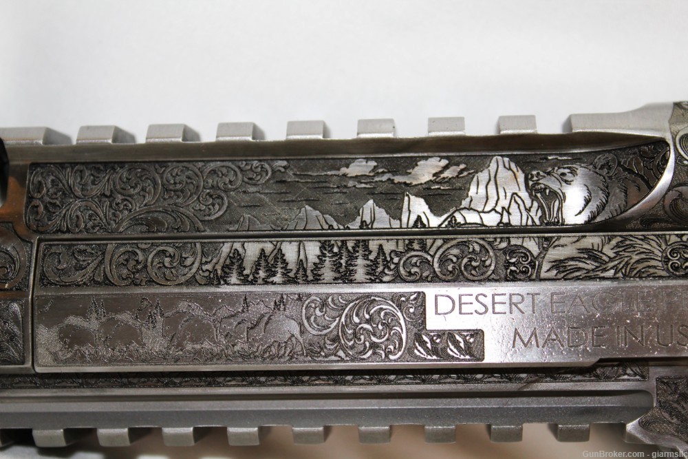 Rare Custom Engraved Desert Eagle DE50SRMB Mark XIX .50AE Wild West EDITION-img-2