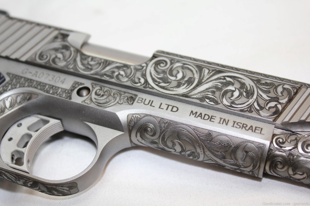 Rare Incredible Custom Engraved DE 1911 45ACP 5" SS W/KNIFE 45 ACP-img-10