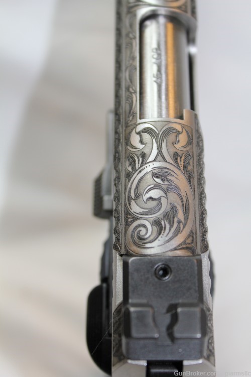Rare Incredible Custom Engraved DE 1911 45ACP 5" SS W/KNIFE 45 ACP-img-15