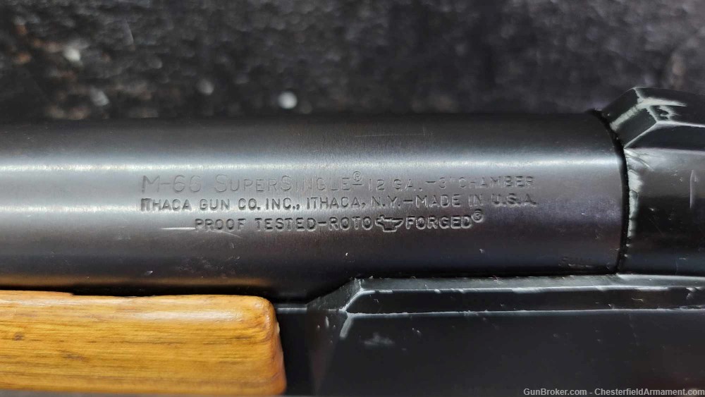 Ithaca Model M-66 Super Single Lever Action Break Open 12Ga Shotgun-img-12