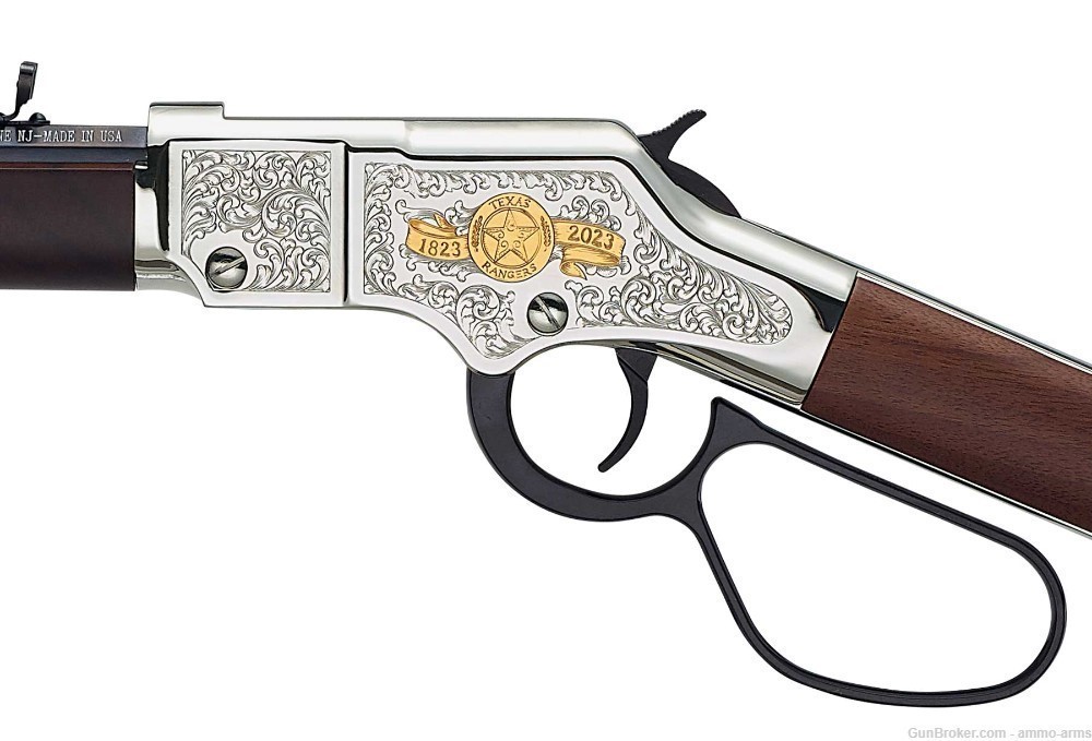 Henry Golden Boy Texas Rangers Bicentennial .22 LR Nickel Walnut H004TR-img-4