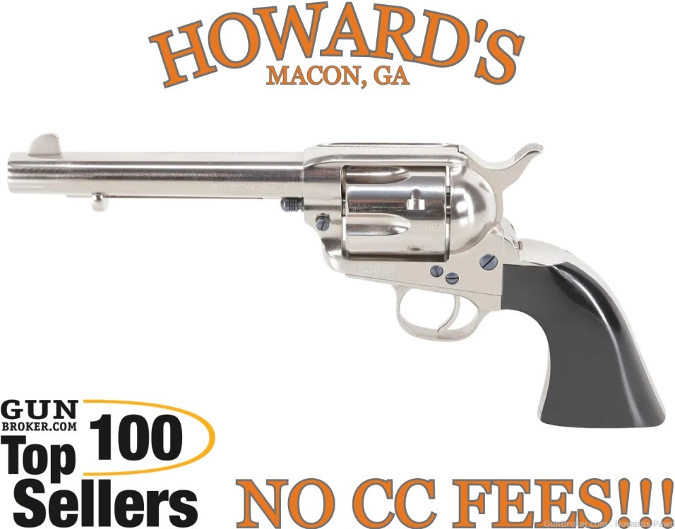 Uberti Model 1873 Cattleman Desperado .45 Colt 5.5" Nickel 356131 NIB-img-0