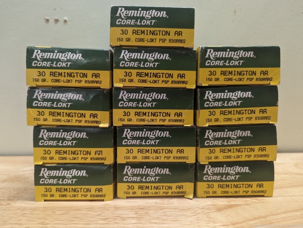 260 Rounds Remington 30 Rem AR 150Gr. Core-LOKT PSP Free Shipping -img-0