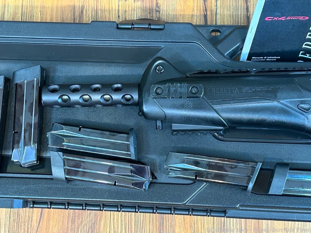 Like New Beretta CX4 Storm 45 ACP 16.5" CX-4 Carbine PCC 9 Mags Case Ambi-img-2