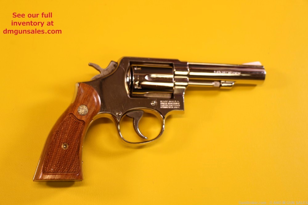 S&W MODEL 13-3 .357 MAGNUM 4" NICKEL MILITARY POLICE MAGNUM (BEAUTIFUL GUN)-img-2