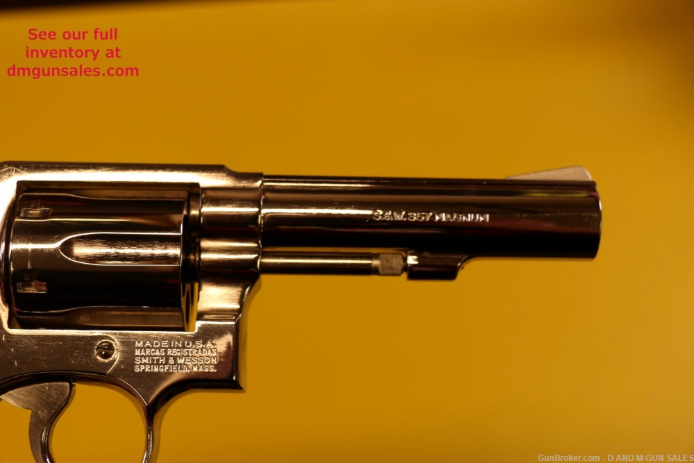 S&W MODEL 13-3 .357 MAGNUM 4" NICKEL MILITARY POLICE MAGNUM (BEAUTIFUL GUN)-img-6
