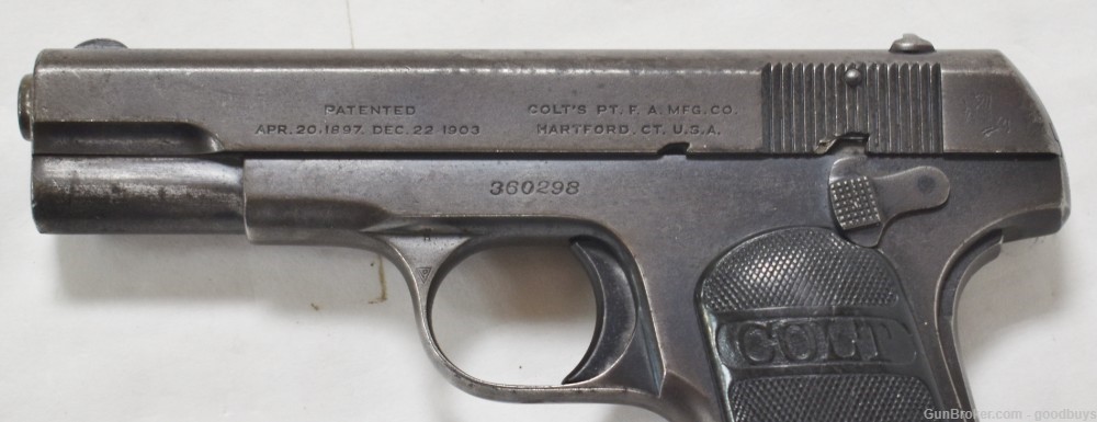 1920 Colt Model 1903 Pocket Hammerless 32 ACP 3.75" Blued M1903 PENNY SALE-img-1