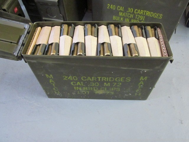 30-06 Military M1 Garand Surplus Match Ammo - 240 Rounds with ammo can-img-0
