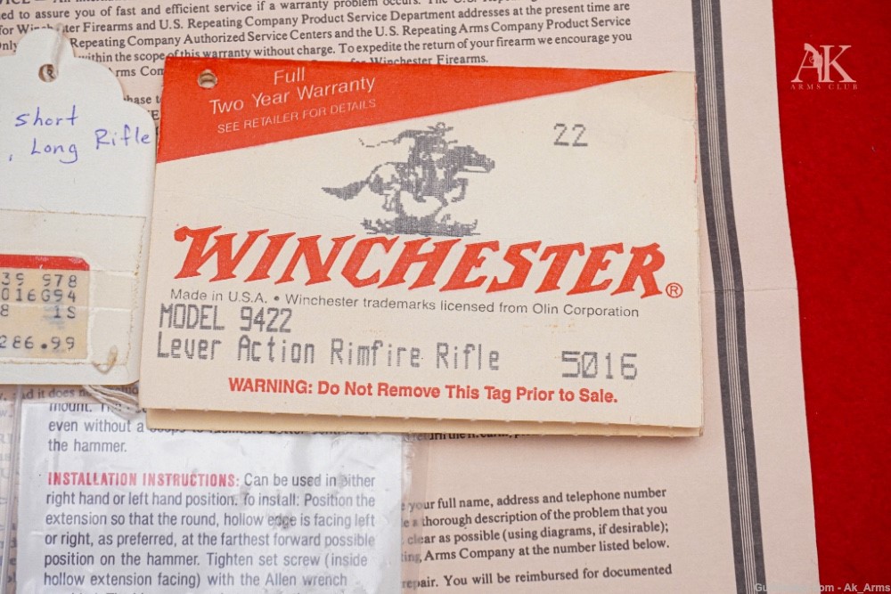 1988 Winchester 9422 Lever Action Rifle .22LR *ORIGINAL BOX & PAPERS* ANIB!-img-23