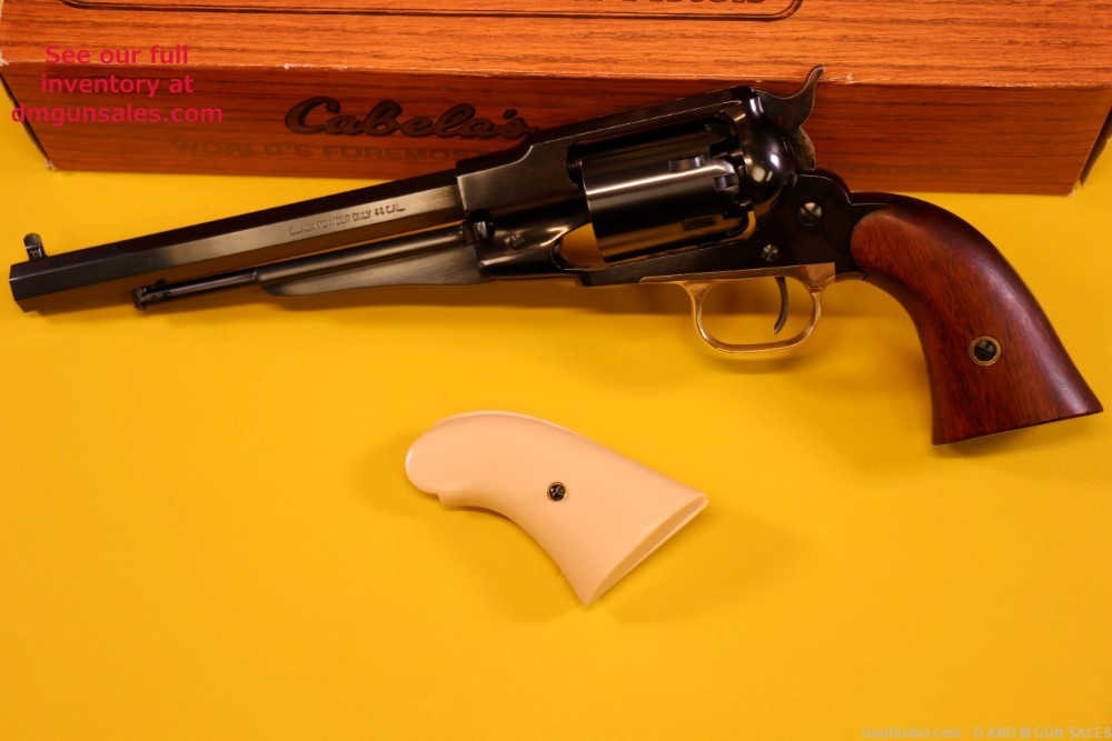 F.LLI PIETTA REMINGTON 1858 .44 CAP AND BALL PERCUSSION REVOLVER (NIB) -img-1