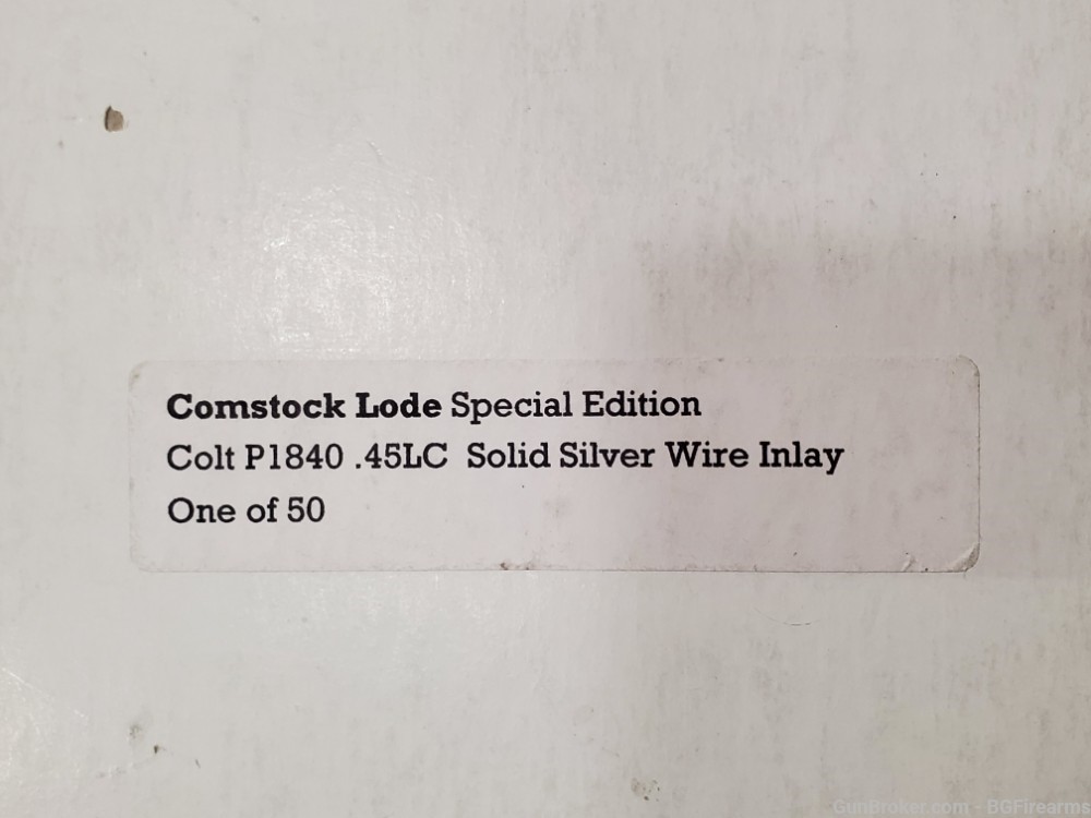 Colt Single Action Army Comstock Lode One of 50 .45 Colt 4.75" w/box $.01 -img-57