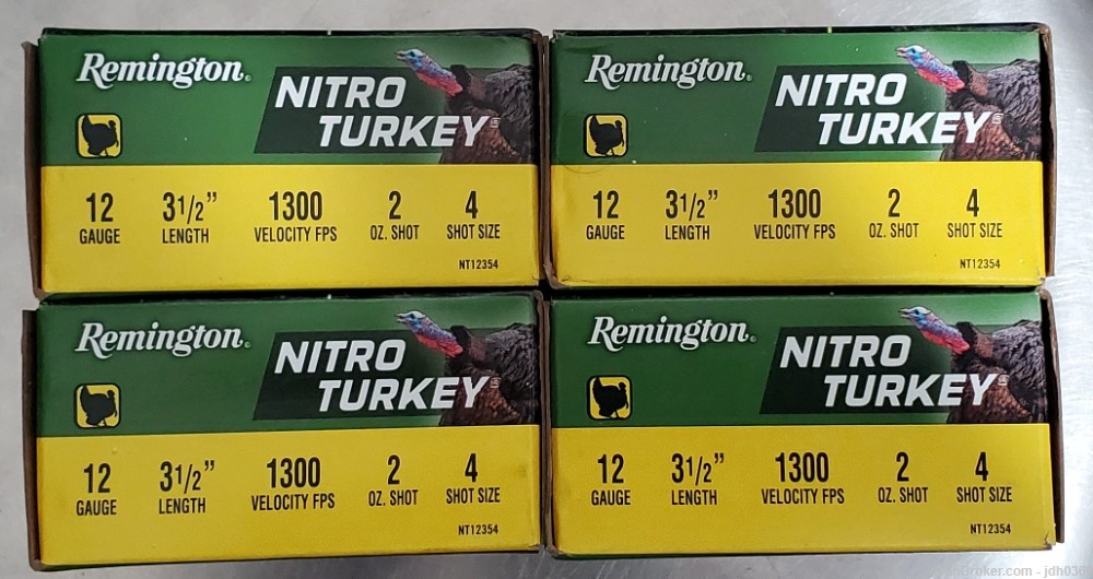 40 Rounds of Remington 12 GA Nitro Turkey, 3.5" 4 Shot-img-0