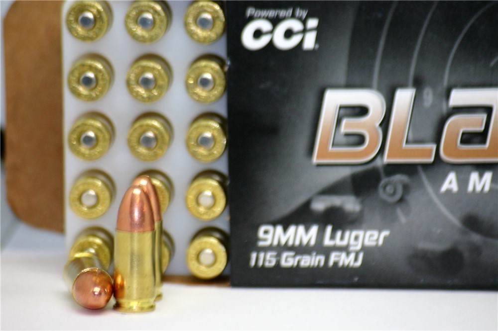 9MM CCI BLAZER 115 GRAIN FMJ 9 mm Practice & Training Glock Taurus 100 RDS-img-3