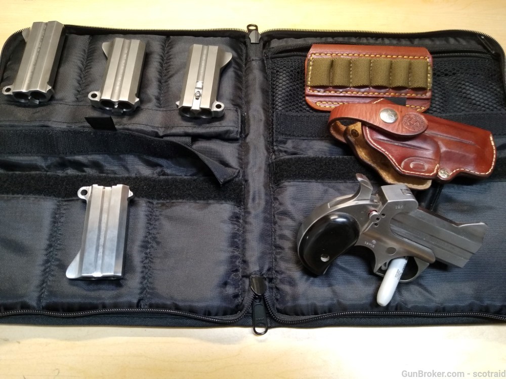 Bond Arms Defender, Derringer Pistol Pack, 5 Barrel Set w/ case and Holster-img-9