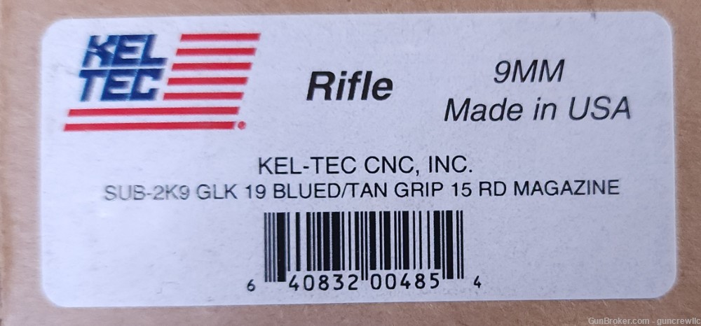 Keltec Kel Tec Sub2000 9mm Folding Sub2k SUB-2K GLK 19 BLUED TAN Layaway-img-15