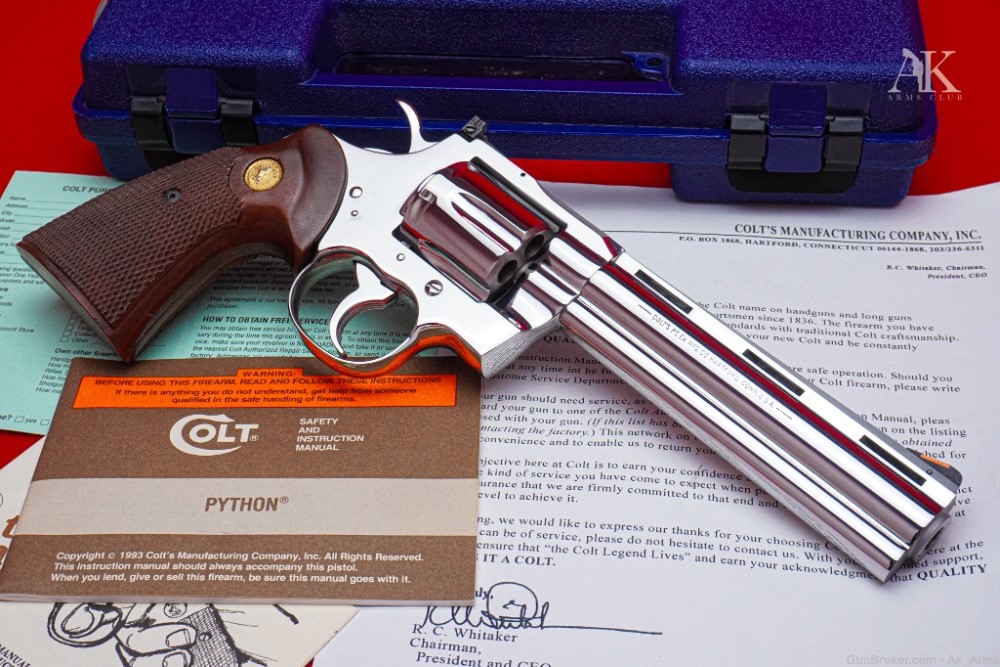 Superb 1995 Colt Python 357 Mag 6" *BREATHTAKING BRIGHT STAINLESS*-img-4