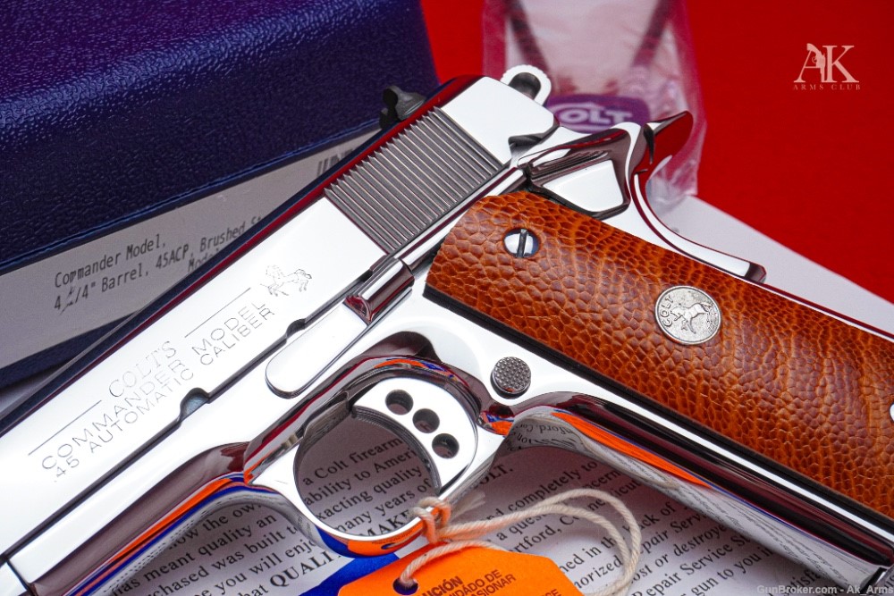 2011 Colt Commander 1911 .45acp *BREATHTAKING BRIGHT STAINLESS*-img-2