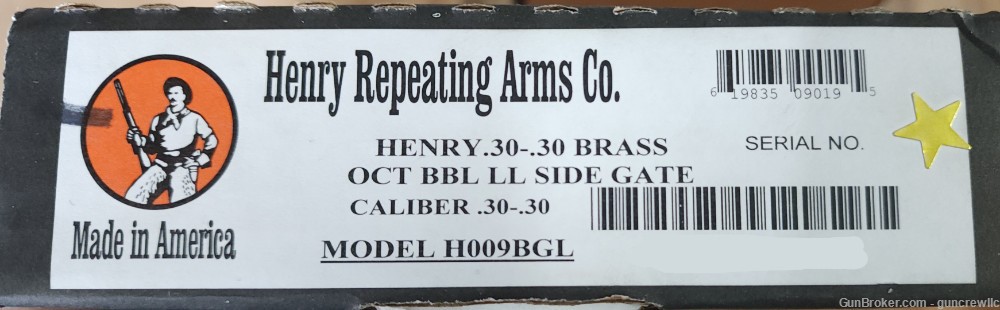 Henry Brass Lever Action Large Loop Octagon 30-30win H009BGL 20" Layaway-img-15