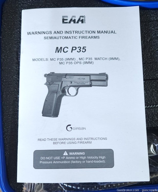 EAA Girsan MC P35 Gold 393488 9mm Luger HiPower MCP35 Hi-Power Layaway-img-2
