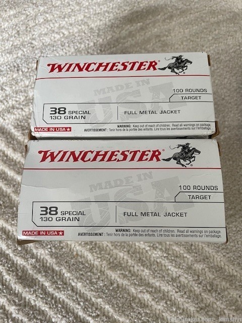 38 SP ( PMC 5Box=250) + Winchester 2 Box =200 )= Total 450 Rounds-img-2
