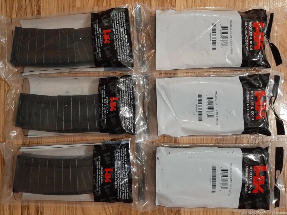 Six Heckler & Koch Polymer MR5.56 30RD magazines H&K-img-1