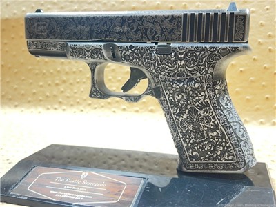 Unfired Glock 19 GEN 3 9MM Pistol Custom “Fleur De Lis” Filigree