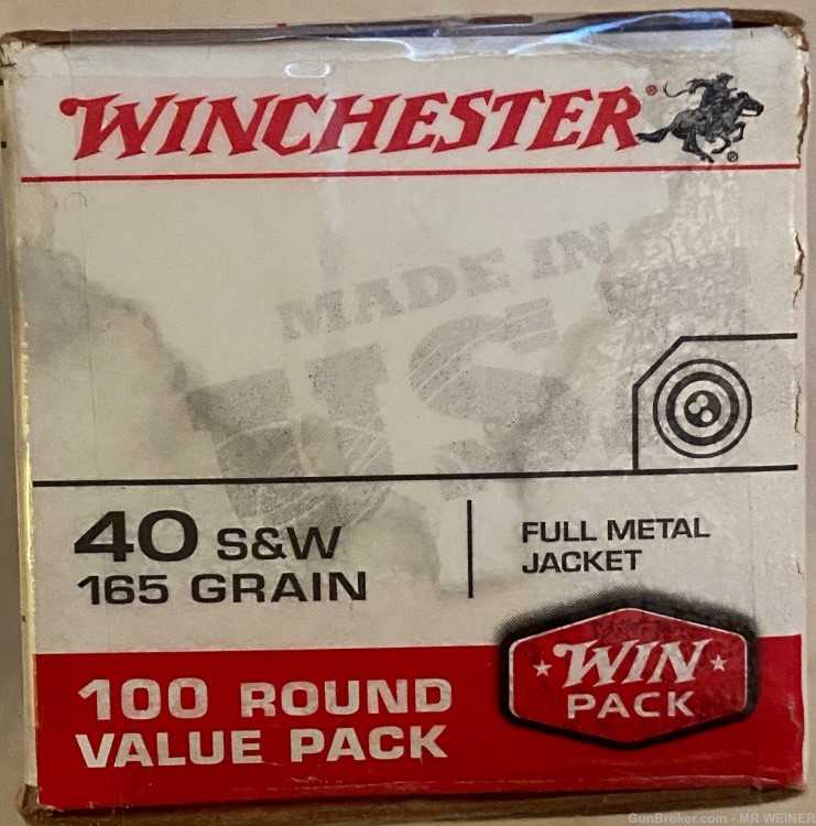 500 Round 40 Caliber Winchester S&W 165 Grain FMJ 500 Rounds New in Box-img-5