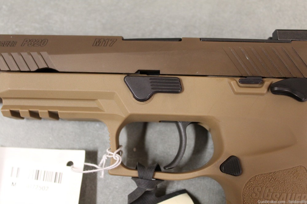 Sig Sauer 320F M17 with sight plate, Coyote Brown, night sights, NIB -img-11