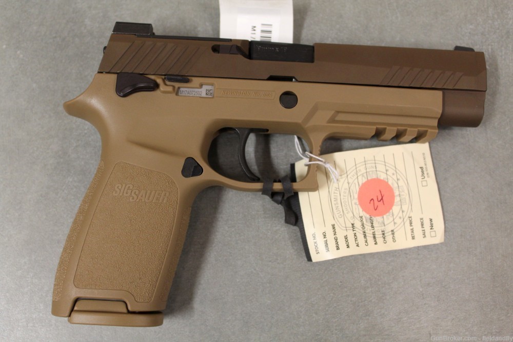 Sig Sauer 320F M17 with sight plate, Coyote Brown, night sights, NIB -img-1